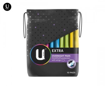 U by Kotex 高洁丝U牌 超强吸收护翼卫生巾 夜用型 10片装 不含荧光剂 